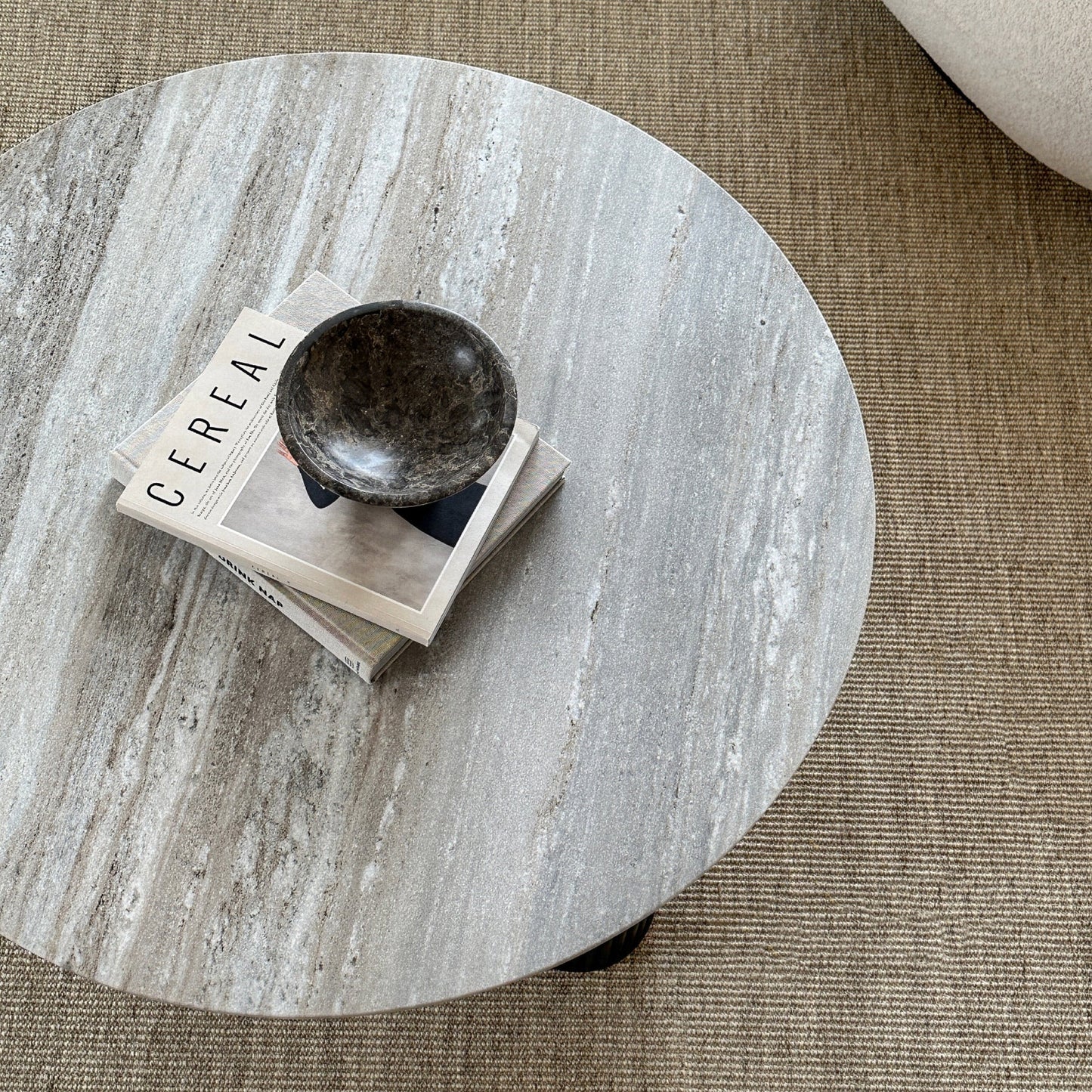 Artemis - Travertine Round Large Coffee Table