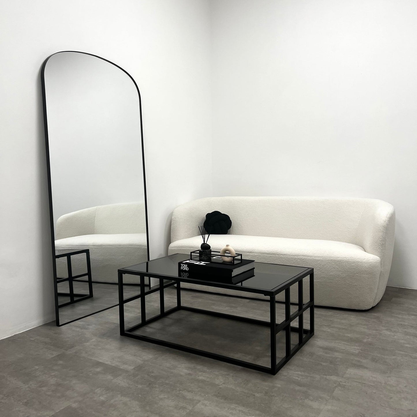 Manhattan - Modern Black Tinted Mirrored Coffee Table