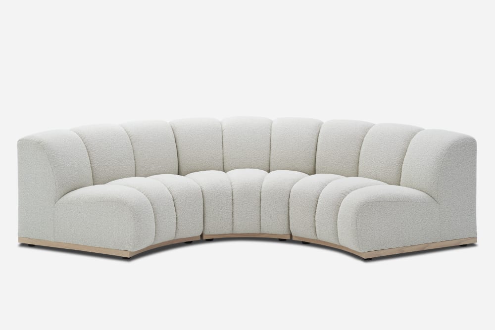 Sierra Performance Bouclé Curved Sofa