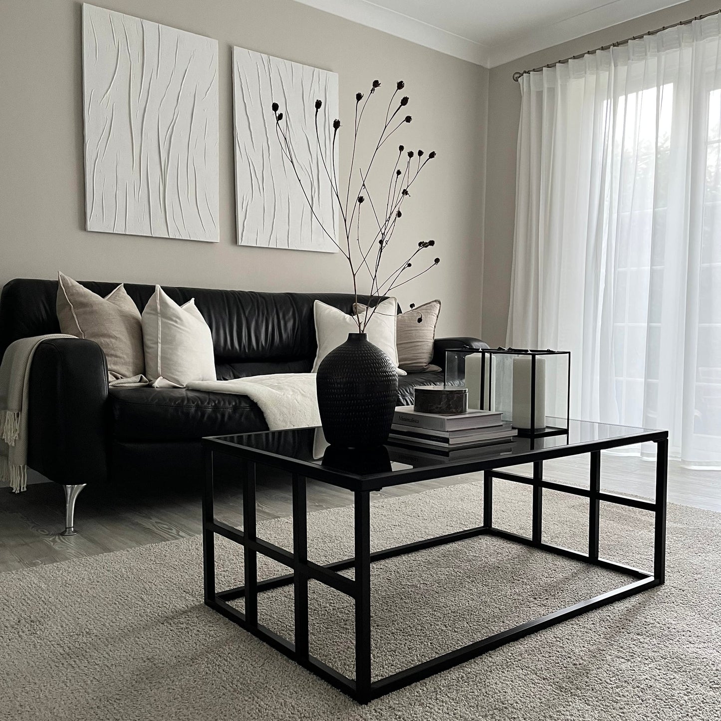 Manhattan - Modern Black Tinted Mirrored Coffee Table